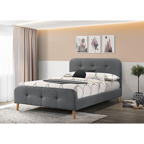 מיטת זוגית מעוצבת בריפוד בד HOME DECOR דגם נורית