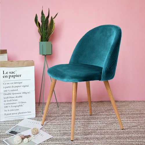 סט 4 כיסאות מרופדים קטיפה לפינת אוכל דגם מדריד