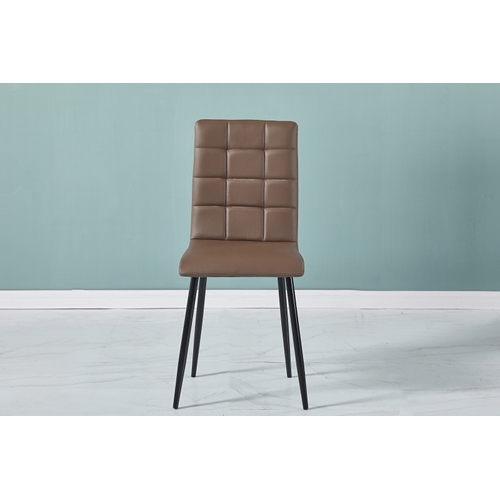 כיסא מרופד דמוי עור לפינת אוכל דגם רויאל