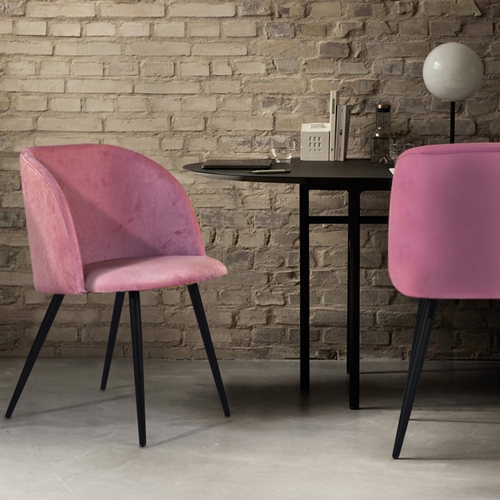 כיסא מרופד קטיפה לפינת אוכל דגם ניו יורק