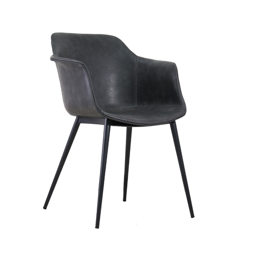 זוג כורסאות מעצבים עם ידיות כנפיים רגלי ברזל