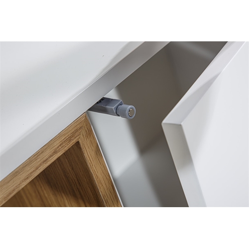 סט מזנון ושולחן מרהיב המשלבים צבע לבן ועץ