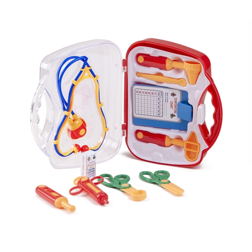 סט משחק רופא גדול עם 10 חלקים במזוודה