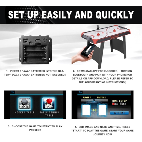 שולחן משחק משולב הוקי אוויר ופינג פונג