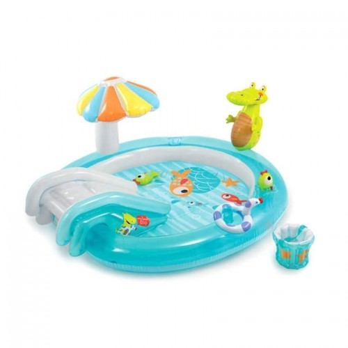 בריכת משחקים תנין כוללת מגלשה דגם INTEX 57165