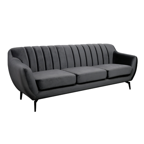 ספה תלת מושבית עם בד קטיפה פורטו HOME DECOR