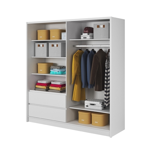 ארון בגדים 200 ס"מ משולב הזזה ופתיחה HOME DECOR