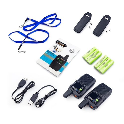 זוג מכשירי ווקי טוקי עם תצוגה רחבה Discovery DS820