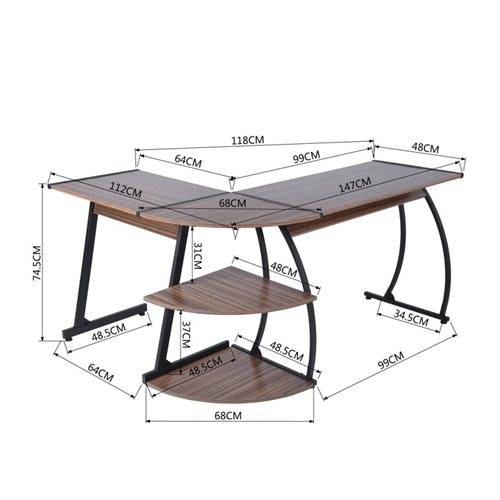 עמדת עבודה פינתית דגם קנטה מבית HOMAX