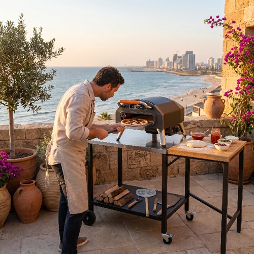 טאבון גז נייד "16 ואבן מסתובבת Australia Chef