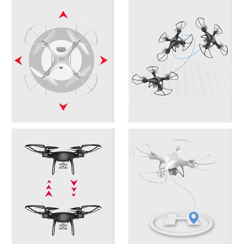 רחפן קומפקטי עם 2 מצלמות 4K+HD עם שלט רחוק מקצועי