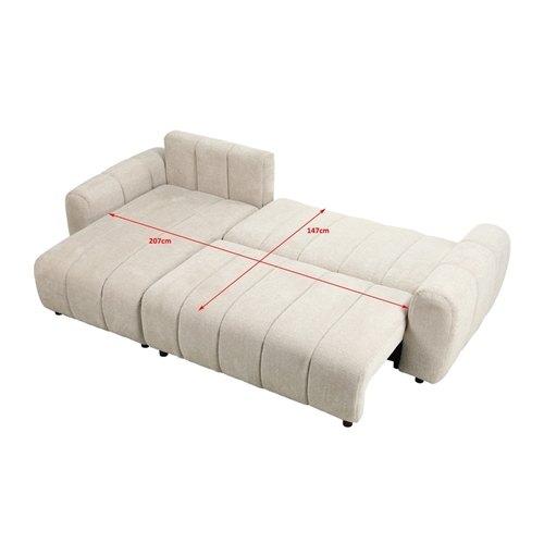 מערכת ישיבה פינתית נפתחת למיטה דגם טופז