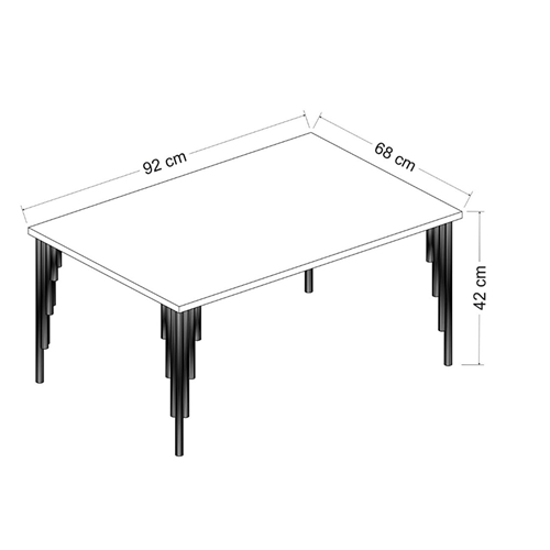 שולחן סלון במראה שיש שחור דגם דריה TUDO DESIGN