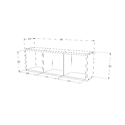 מדף מעוצב ברוחב 90 ס"מ דגם פטל TUDO DESIGN