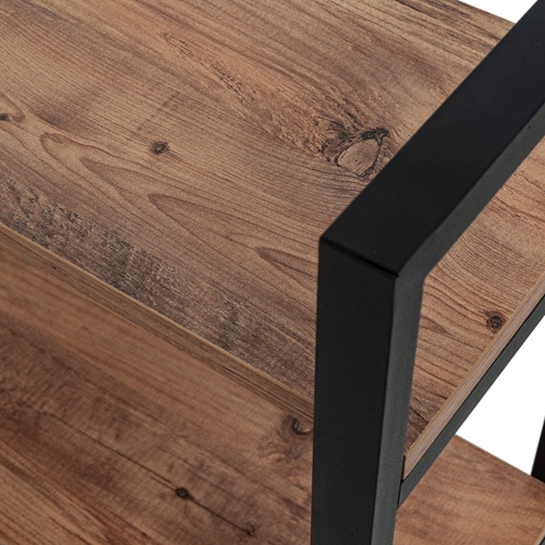 שידת מדפים ברזל מושחר גוון אורן אטלנטי Tudo Design