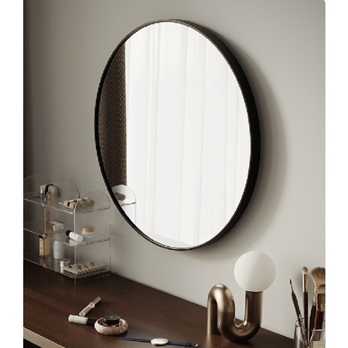 מראה עגולה קוטר 80 ס"מ מסגרת שחורה