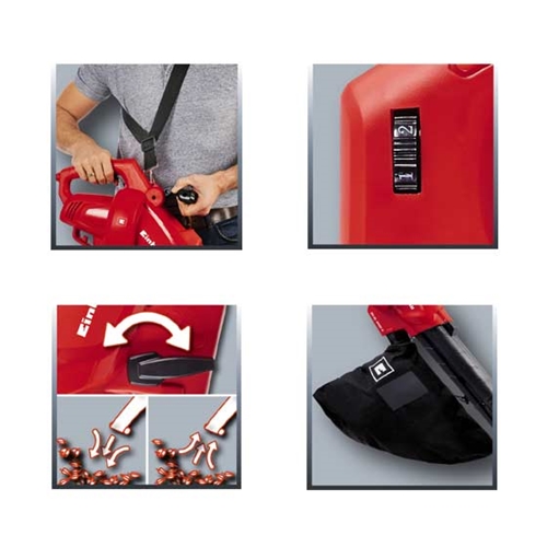 מכסחת דשא + מפוח עלים שנתיים אחריות מבית EINHELL