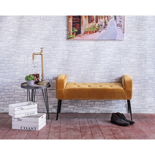 הדום ספסל ישיבה בד קטיפה דגם לירון Tudo Design