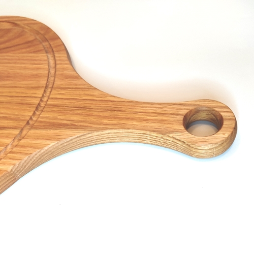 קרש חיתוך עגול עם ידית 44x30 ס''מ דמוי מטקה