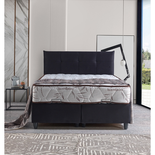 מיטה זוגית מרופדת בד עם ארגז מצעים עינת HOME DECOR