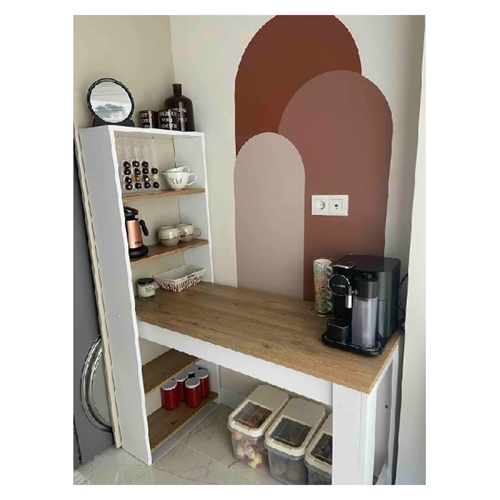 שולחן עבודה כולל מדפים דגם אביגיל