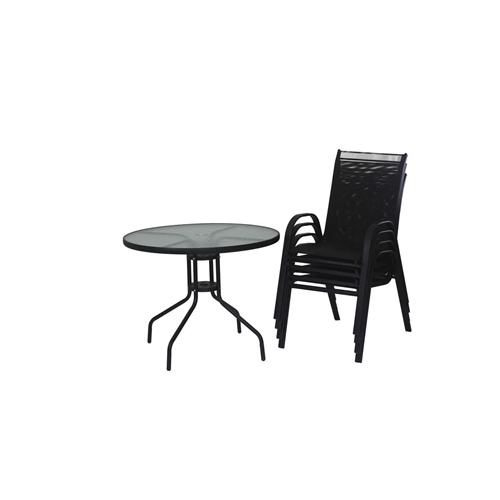 סט פינת אוכל מדריד שולחן עגול + 4 כיסאות PLAYA