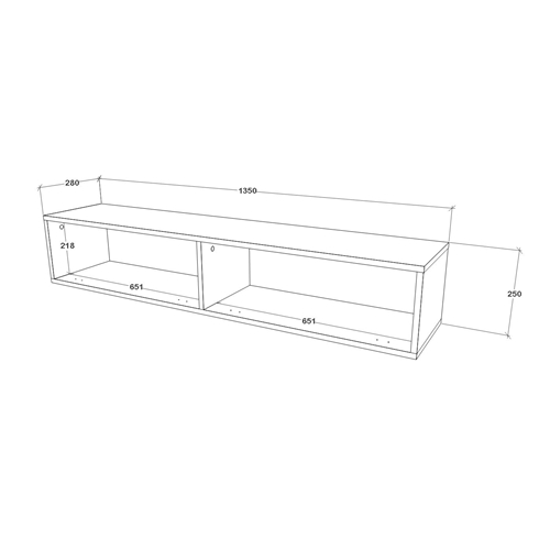 מזנון צף ברוחב 135 ס"מ עמית TUDO DESIGN