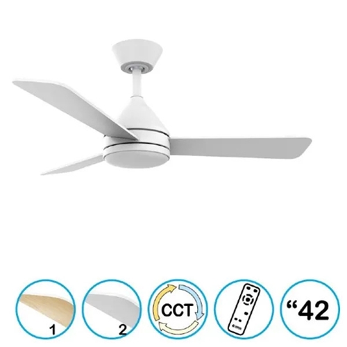 מאוורר תקרה "42 כולל שלט NORTHER YOUNG צבע לבן עץ