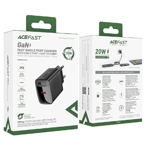 מטען קיר מהיר ACEFAST A82 PD20W GaN 1xUSB-C