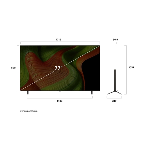 טלוויזיה חכמה "77 4K OLED AI דגם LG OLED77B56LA