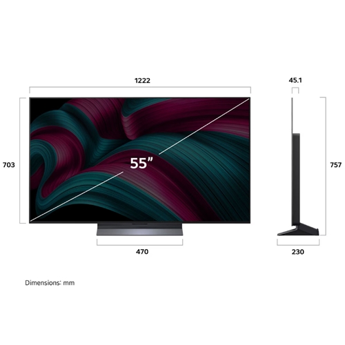 טלוויזיה "55 4K OLED evo C5 דגם LG OLED55C56LA