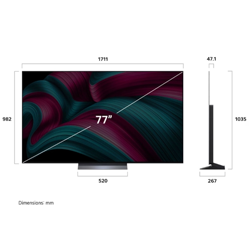 טלוויזיה "77 4K OLED evo C5 דגם LG OLED77C56LA