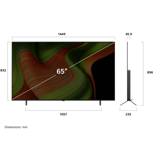 טלוויזיה חכמה "65 4K OLED AI דגם LG OLED65B56LA