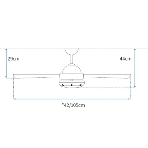 מאוורר תקרה WESTINGHOUSE 42" Capitol שחור/אפור