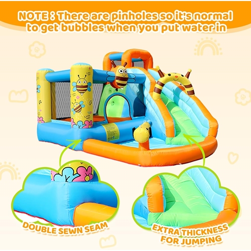 מתנפח דגם NT-063120 עם בריכה מגלשה ומקפצה