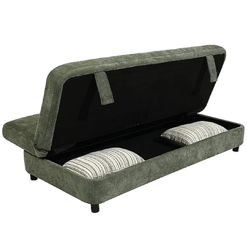 ספה מעוצבת נפתחת למיטה רחבה אואזיס ירוק HOME DECOR