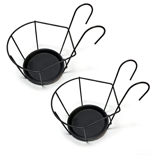 סט 2 מחזיקי עציץ לתלייה על מעקה דגם 84006