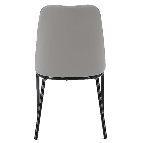 זוג כיסאות ריפוד דמוי עור אפור דגם גלעד HOME DECOR