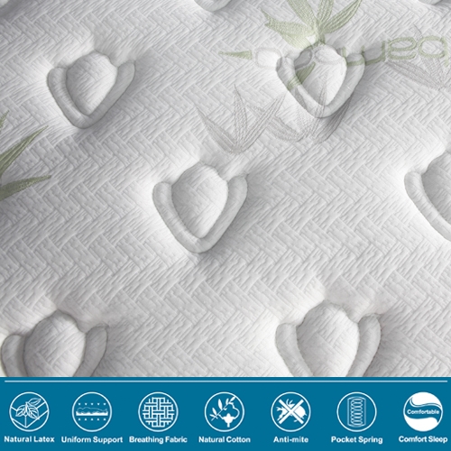 מזרן קפיצים מבודדים+בד במבוק אוורירי ולטקס SPA