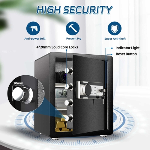 כספת עם מנעול אלקטרוני עם 2 מדפים דגם P04 שטיבאי