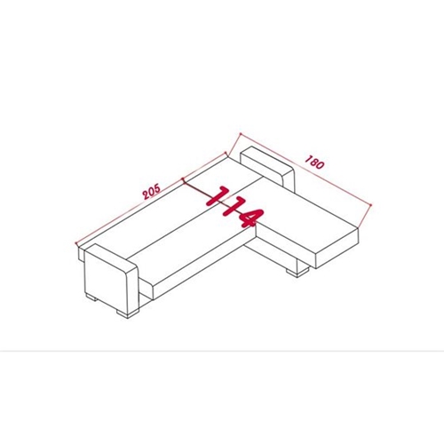 סלון פינתי שזלונג בד נפתח למיטה מבית LEONARDO