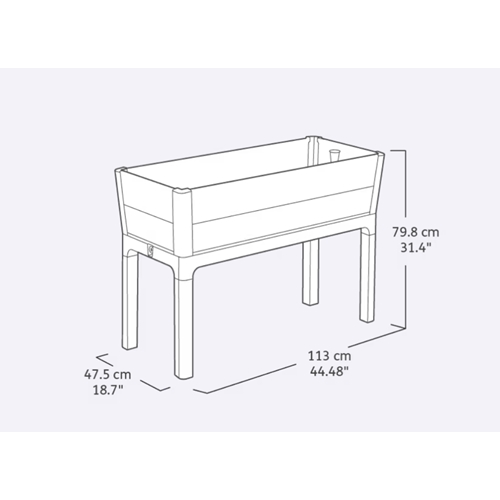 ערוגת דרווין דקו עם מדף דמוי עץ בגווני חום KETER