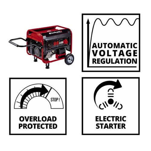 גנרטור חד/תלת פאזי 2 ב-1 מקצועי מנוע בנזין Einhell