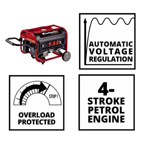 גנרטור מקצועי נייד בעל מנוע בנזין 4 פעימות Einhell