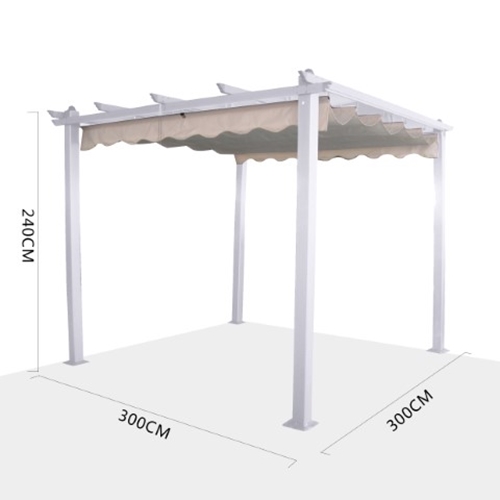 פרגולה מפוארת 3*3 עם כירוי נפתח-פרגולת אלומיניום
