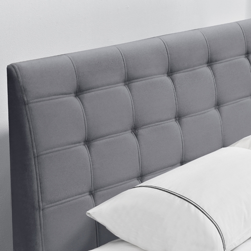 מיטה זוגית מרופדת בד קטיפתי דגם מיקה HOME DECOR