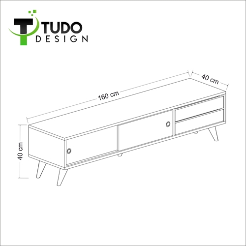 מזנון מעוצב ברוחב 160 ס"מ Tudo Design דגם Amor