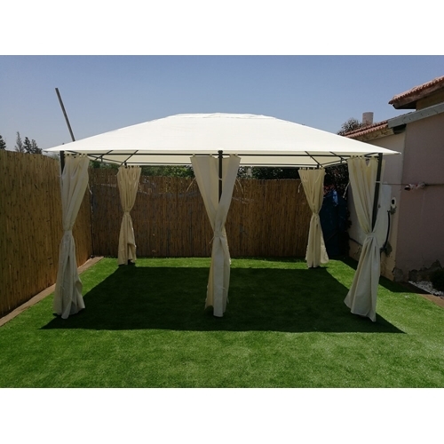 גזיבו לגינה דגם דונטלו 3*4 כולל גגון מפוליאסטר