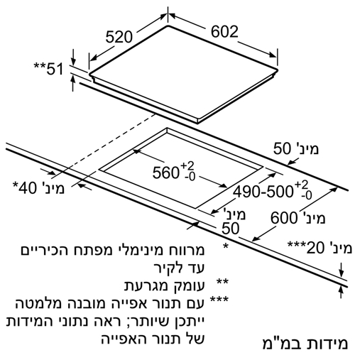 כיריים אינדוקציה 60 ס"מ SIEMENS דגם EX675FXC1E