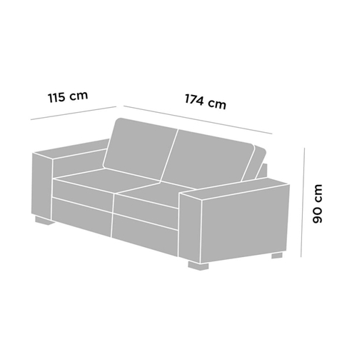 ספת אירוח דו מושבית נפתחת למיטה עם ארגז דגם אורפז